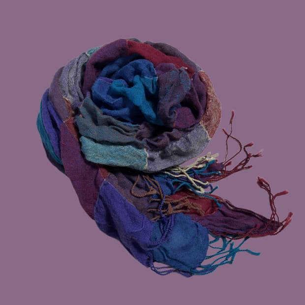 빈티지 히피 하구미 패치워크 머플러