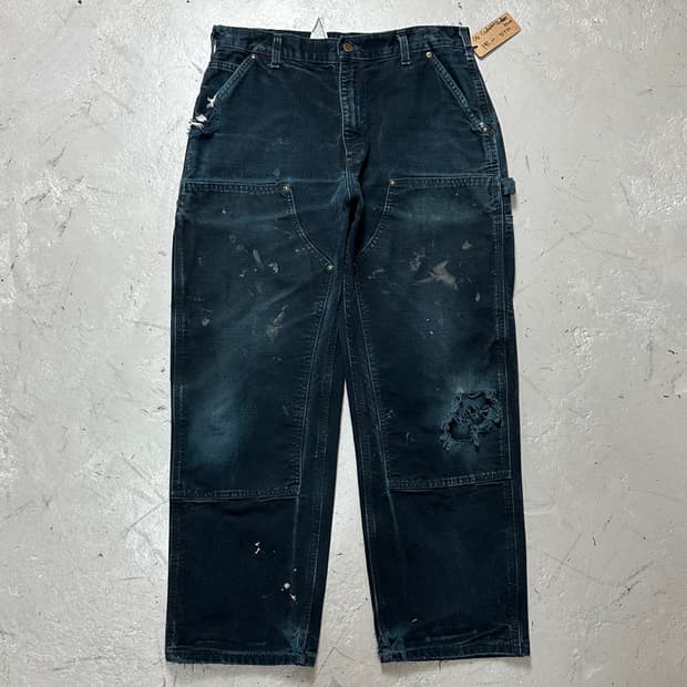 OG 칼하트 B136 더블니 블랙 칼하트 썩블니 카펜터