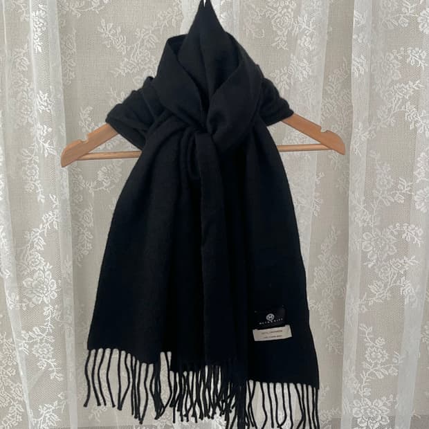 메트로시티 캐시미어 100 머플러 블랙