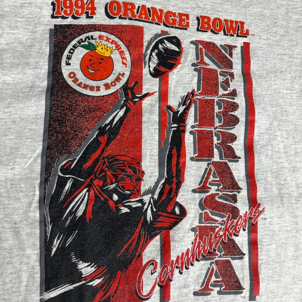 1994 미식축구 팀 네브라스카 콘 허스커스 티셔츠
