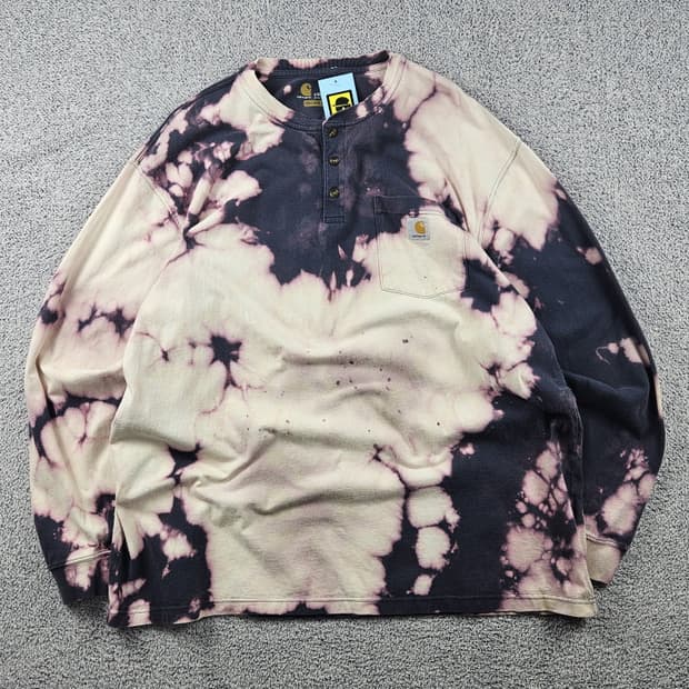 칼하트 다잉 워시드 커스텀 헨리넥 롱슬리브 ( 2XL ) / 10586