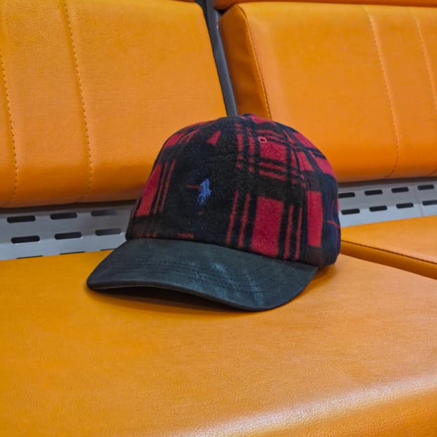 폴로 랄프로렌 체크 캡모자