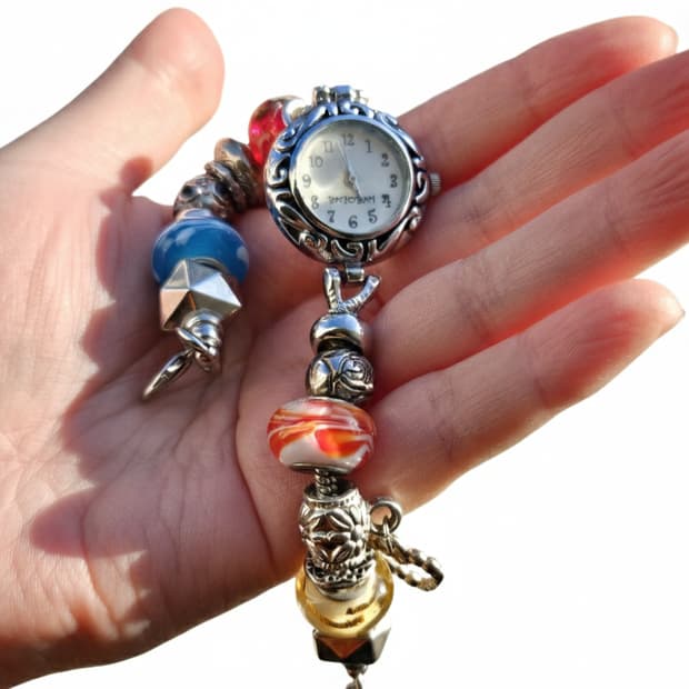 바쵸바치 vintage beads charm bracelet watch