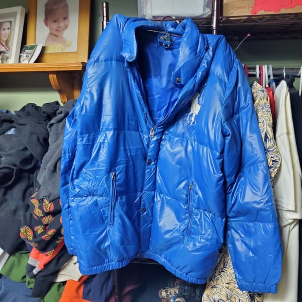 폴로 랄프로렌 빅포니 퍼프 다운 패딩 블루