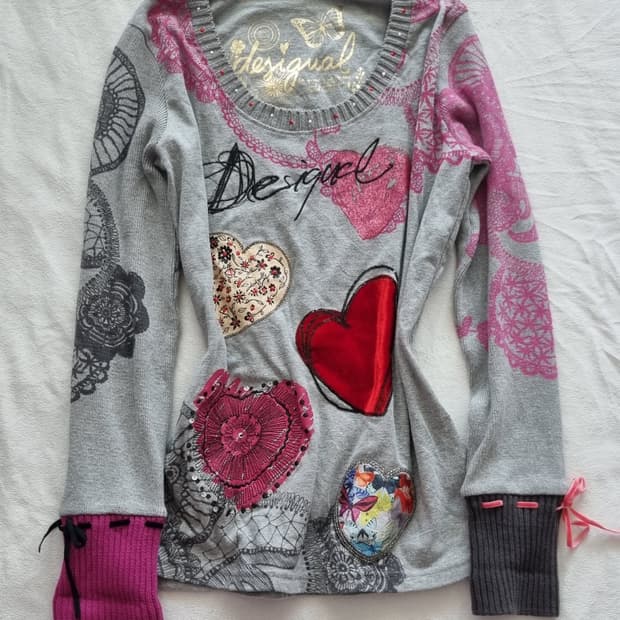 빈티지 모리걸 하구미 오리엔탈 갸루 티셔츠