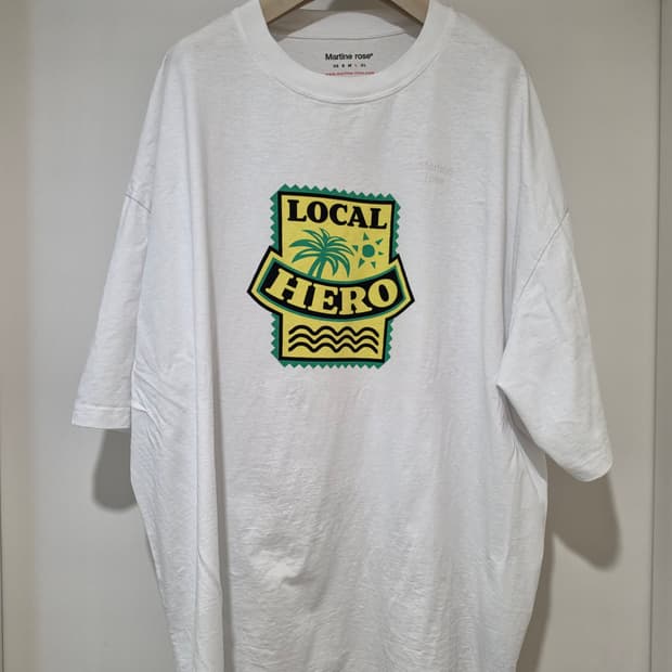 마틴 로즈 로컬 히어로 그래픽 오버사이즈 티셔츠 L