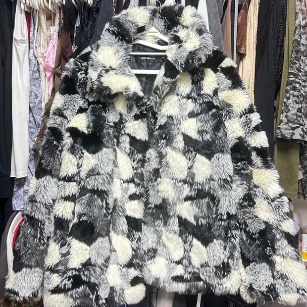 서울 컬력션 체커보드 퍼자켓 