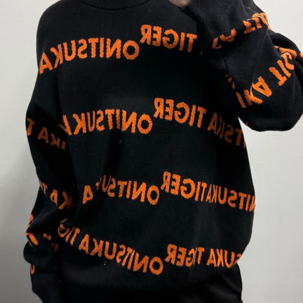 [XL] 오니츠카타이거 레터링 니트