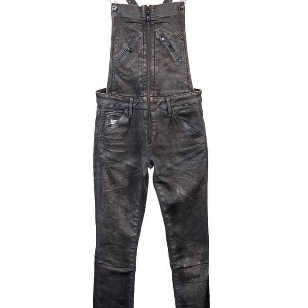 G-STAR 디젤 블랙 데님 오일 멜빵바지(S/디피용/택없음)