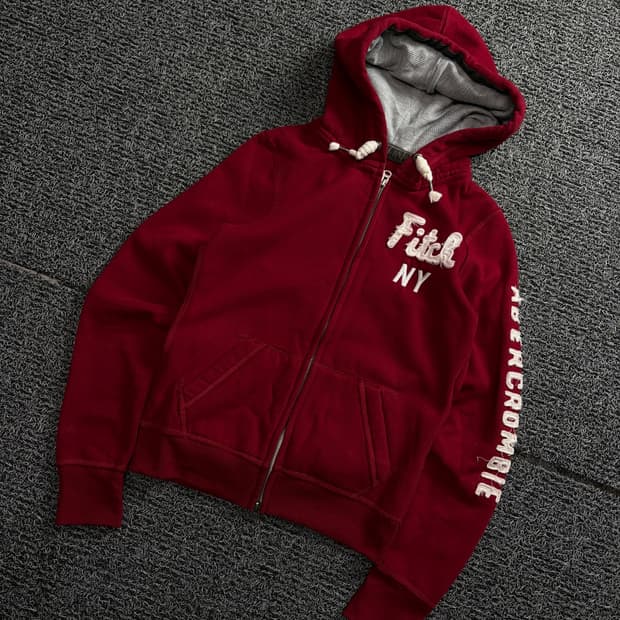 아베크롬비 y2k 빅로고 투웨이 스키니 후드 집업 1825