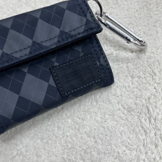 PORTER 포터 다이아몬드 체크 패턴 지갑