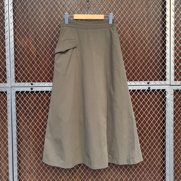 닐바이피 사선 절개 플레어 에이라인 코튼 랩 롱 스커트 34