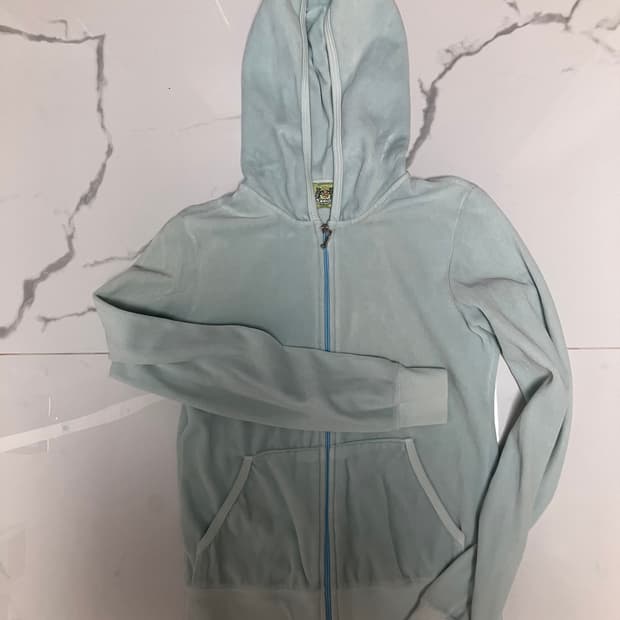 Y2K Juicy Couture 벨루어 후드 집업 L