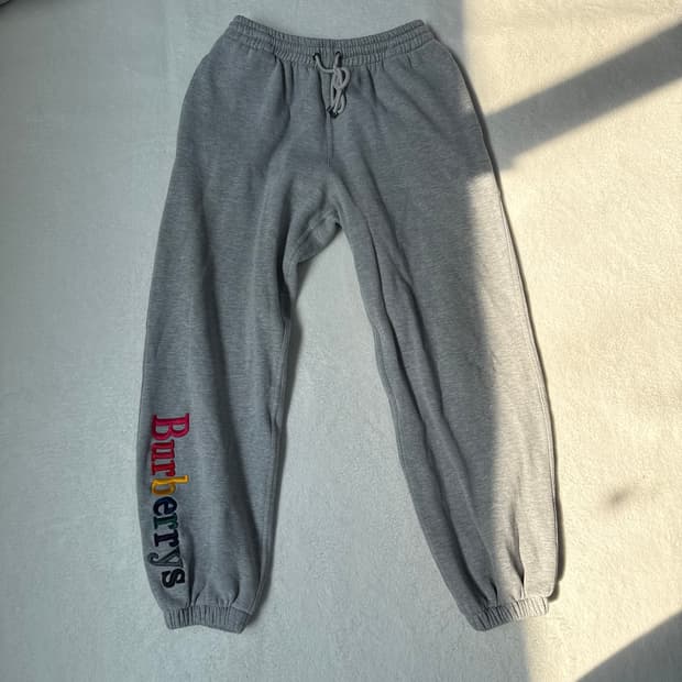 S 고급 레인보우 자수 조거팬츠 0310T