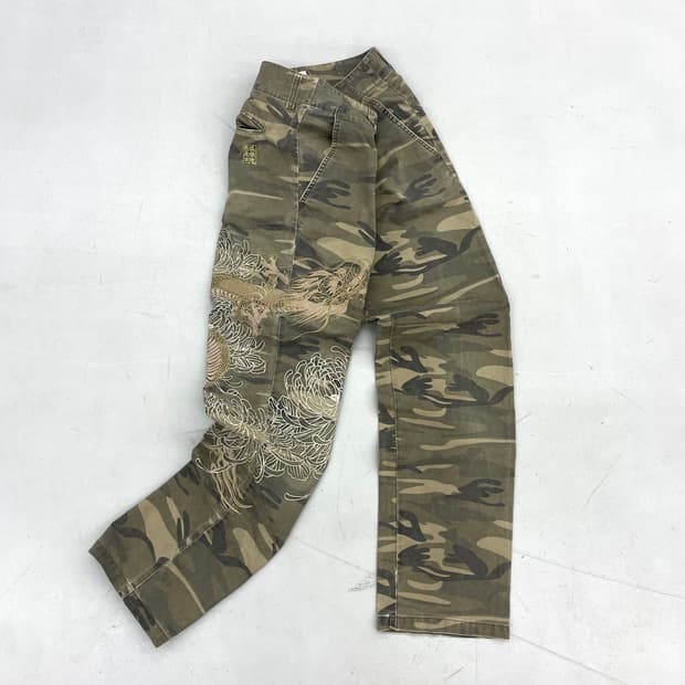 카라쿠리 타마시 드래곤 용자수 카모 오리엔탈 팬츠