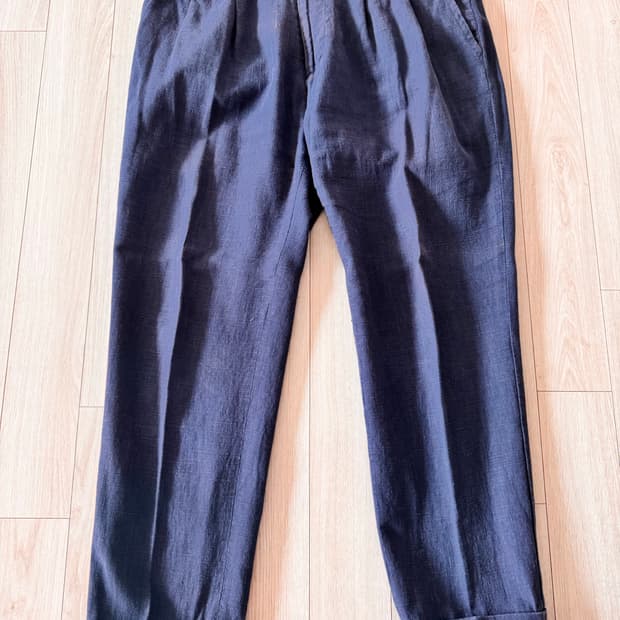 에스타도 estado 투 플리츠  린넨 구르카 팬츠 52