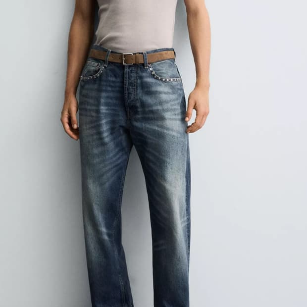 [32] ZARA 자라 스터드 세미 와이드 데님 팝니다