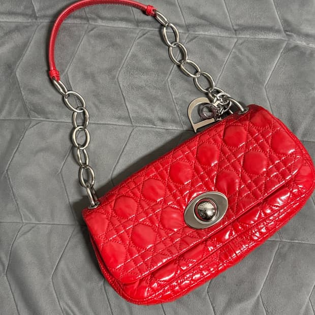 Dior vintage red patent bag