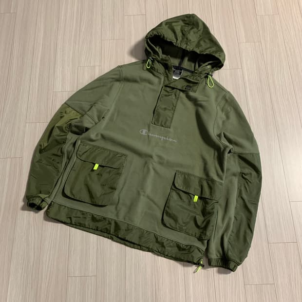 챔피온 나일론배색 후드티 XL