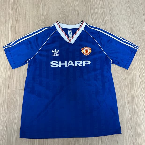 아디다스 맨체스터 유나이티드 1988/90 저지 컬리지에이트 로얄 2XL