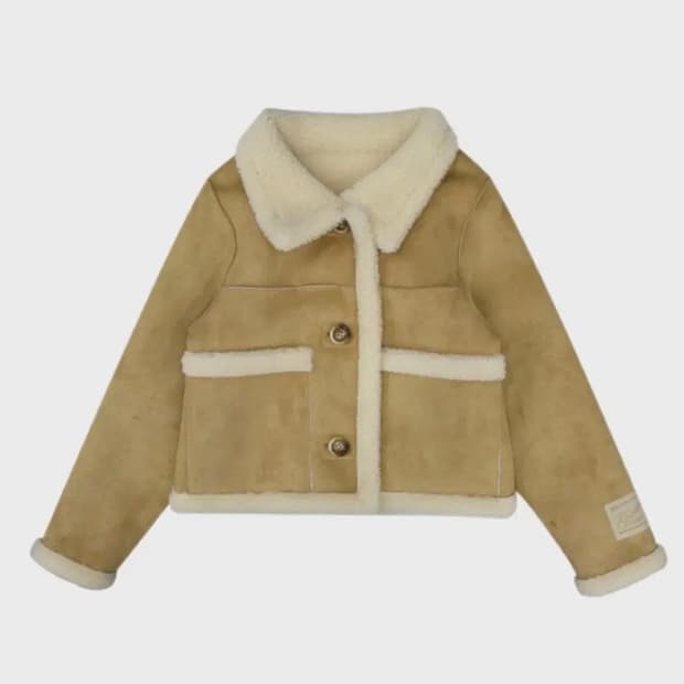 프레클 크롭 리버시블 무스탕