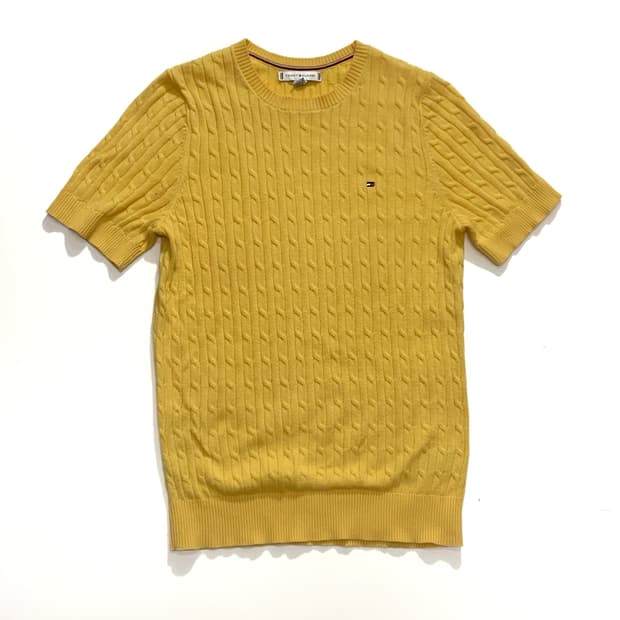 타미힐피거 반팔 니트 