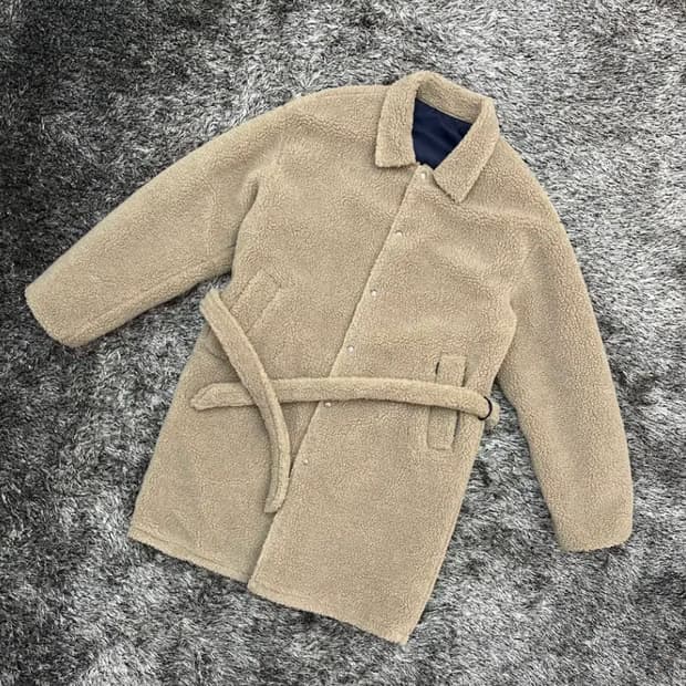 커버낫 리버시블 플리스 롱 코트 (L)