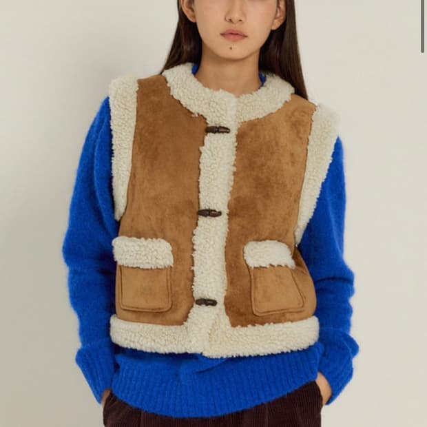 Sienne cambon vest shearing 시엔느 시어링 조끼