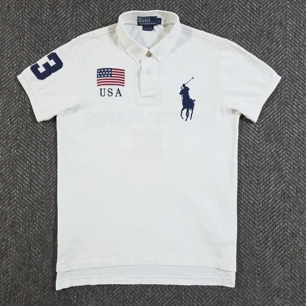 폴로 랄프로렌 치프키프 USA 성조기 빅포니 반팔 카라티