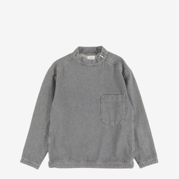 르메르 스톤그레이 데님 지퍼 탑