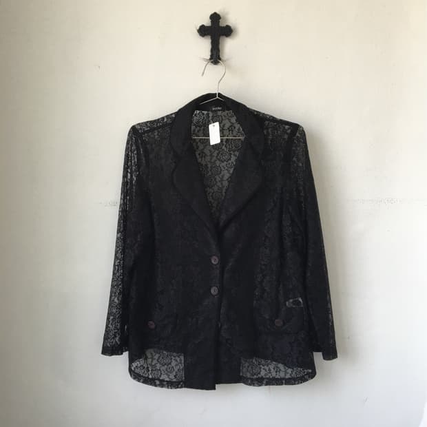 Flower pattern lace jacket