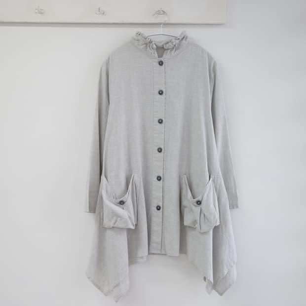 Unbalance light grey one-piece