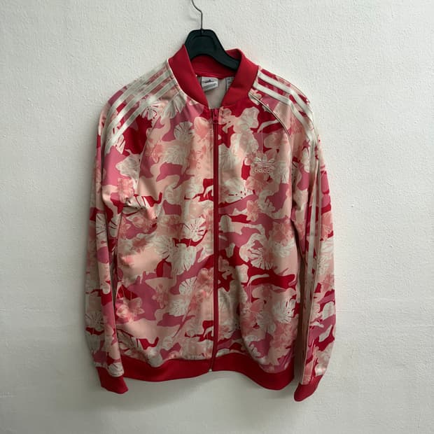 아디다스 플라워 패턴 져지 핑크 레드 (170)