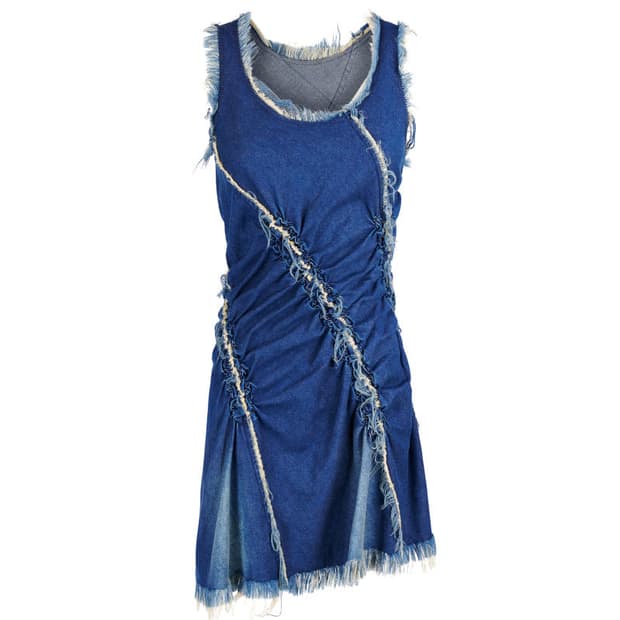 [S] 폰더러 STORM SMOCKED DENIM DRESS S25WDD