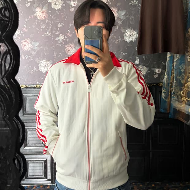 a253) 아디다스 베켄바우어 와플 져지 자켓