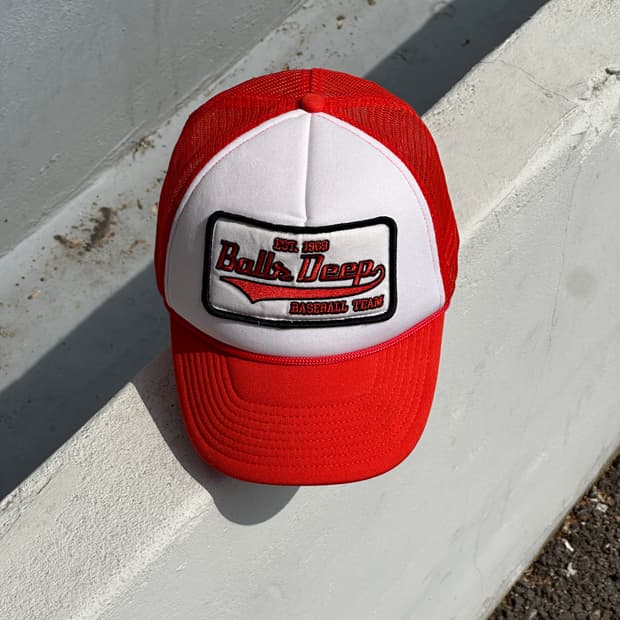 [F] Spirit 볼스 딥 베이스볼팀 패치 메쉬 트러커 볼캡 모자