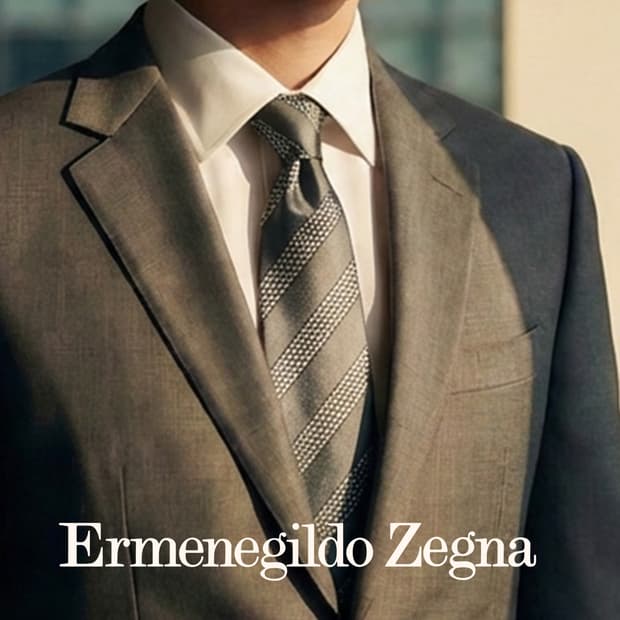 에르메네질도 제냐 스트라이프 넥타이 9.3cm A~A+등급 E775