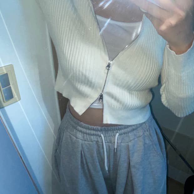 (y2k, 빈티지) 투웨이 니트 집업 팝니다