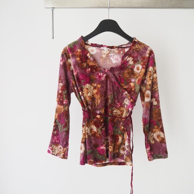 L'EST ROSE velour blouse 