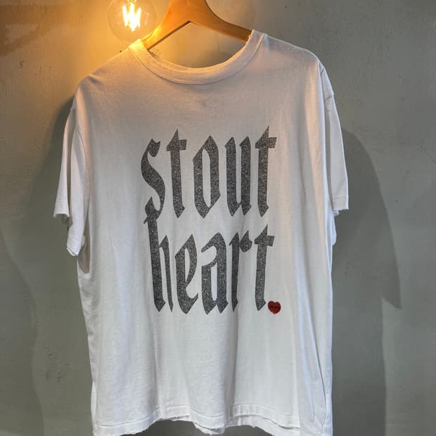 Moussy 빈티지 프린팅 데미지 티셔츠