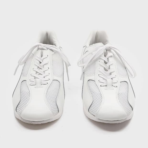 야세 [Lab Series] 스파이더 레더 스니커즈 화이트