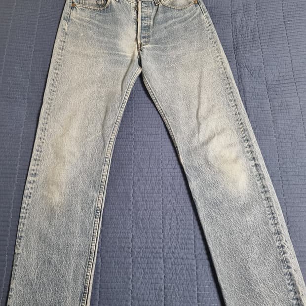 80s미제리바이스501 중청 워싱 컷팅