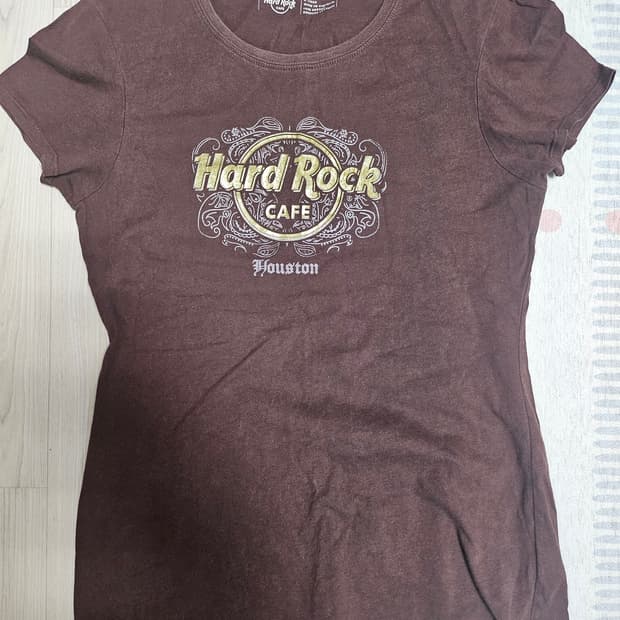 하드락카페 휴스턴 브라운 반팔 티셔츠