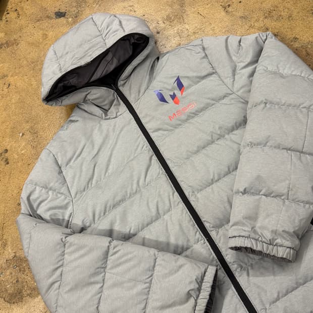 [정품/100] 아디다스 메시 경량 패딩 회색 양면 b15