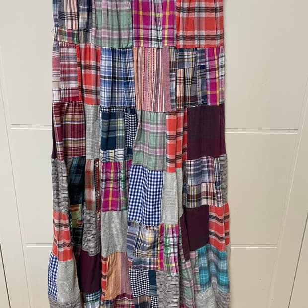 빈티지 패치워크 롱스커트