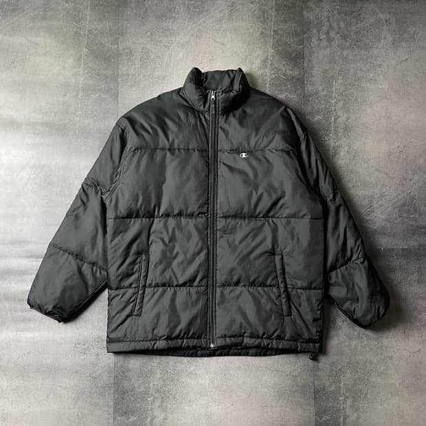 CHAMPION 챔피온 빈티지 블랙 다운자켓 A00330