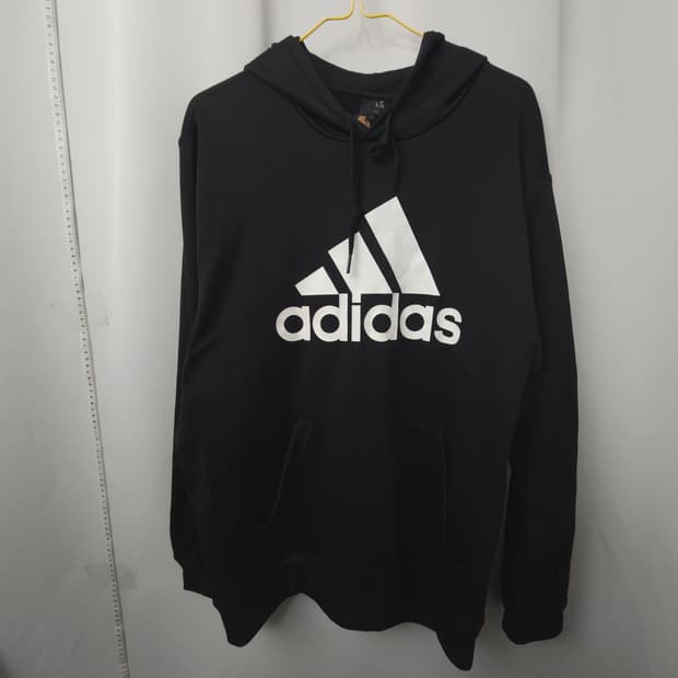 2XL(130)/ 아디다스 / 빅로고 후드티셔츠 블랙