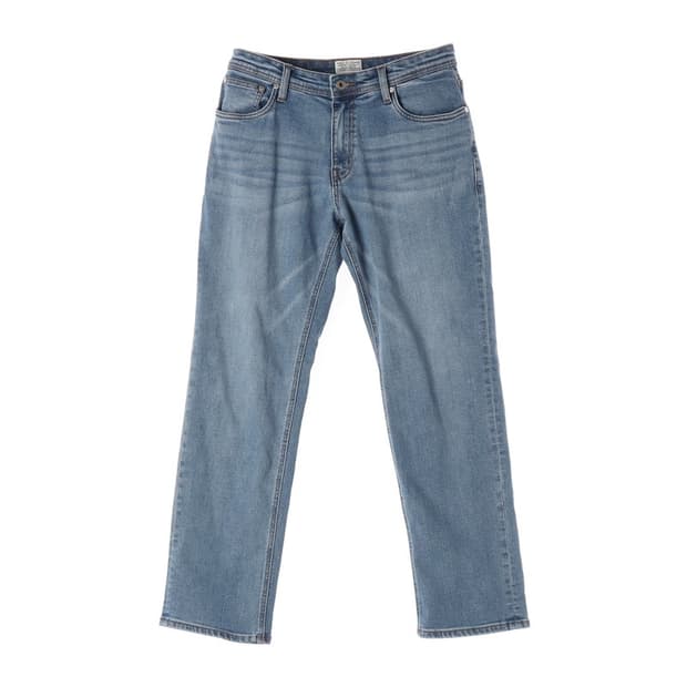 HAZZYS 스트레이트핏 워딩 데님 팬츠 80