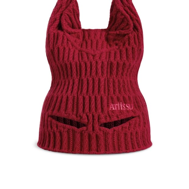 Atiissu Dobermann Beanie 어티슈 도베르만 비니 Red