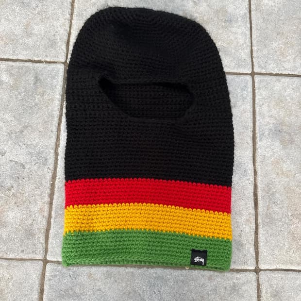 스투시 라스타 니트 바라클라바 멀티컬러